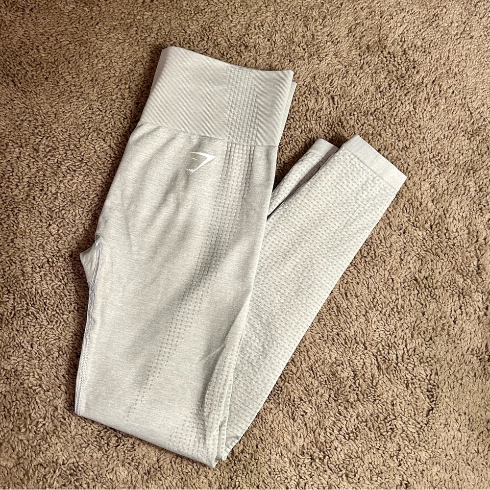 Gymshark Vital Seamless Leggings, light grey marl, size S